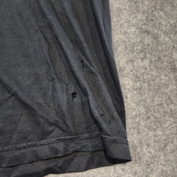 Dom Rebel Machina 1982 Mens S Small Black Distressed Double Side Graphic T Shirt - Picture 9 of 14